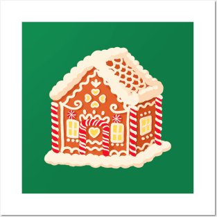 Gingerbread House - Christmasm Cookies - ticker Posters and Art